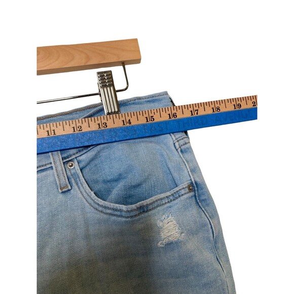 LEVI’S 724 HIGH RISE STRAIGHT Crop Distressed Jeans Blue Women’s 32 X 26 - Picture 5 of 12